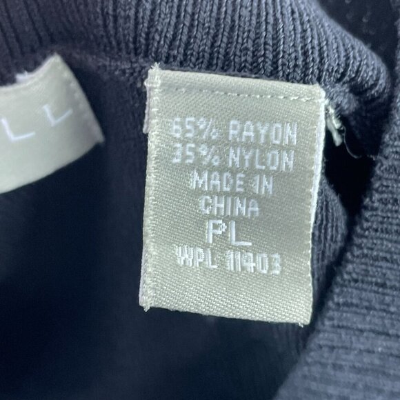 Kate Hill Petite Black Open-Front Cardigan Sweater PL Rayon/Nylon Blend 3676 - Picture 3 of 8
